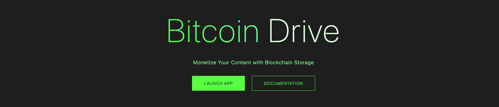 Bitcoin Drive Interface